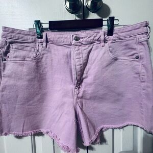 NWT American Eagle Outfitters Light Purple Jean Shorts size 20- Curvy Plus Size